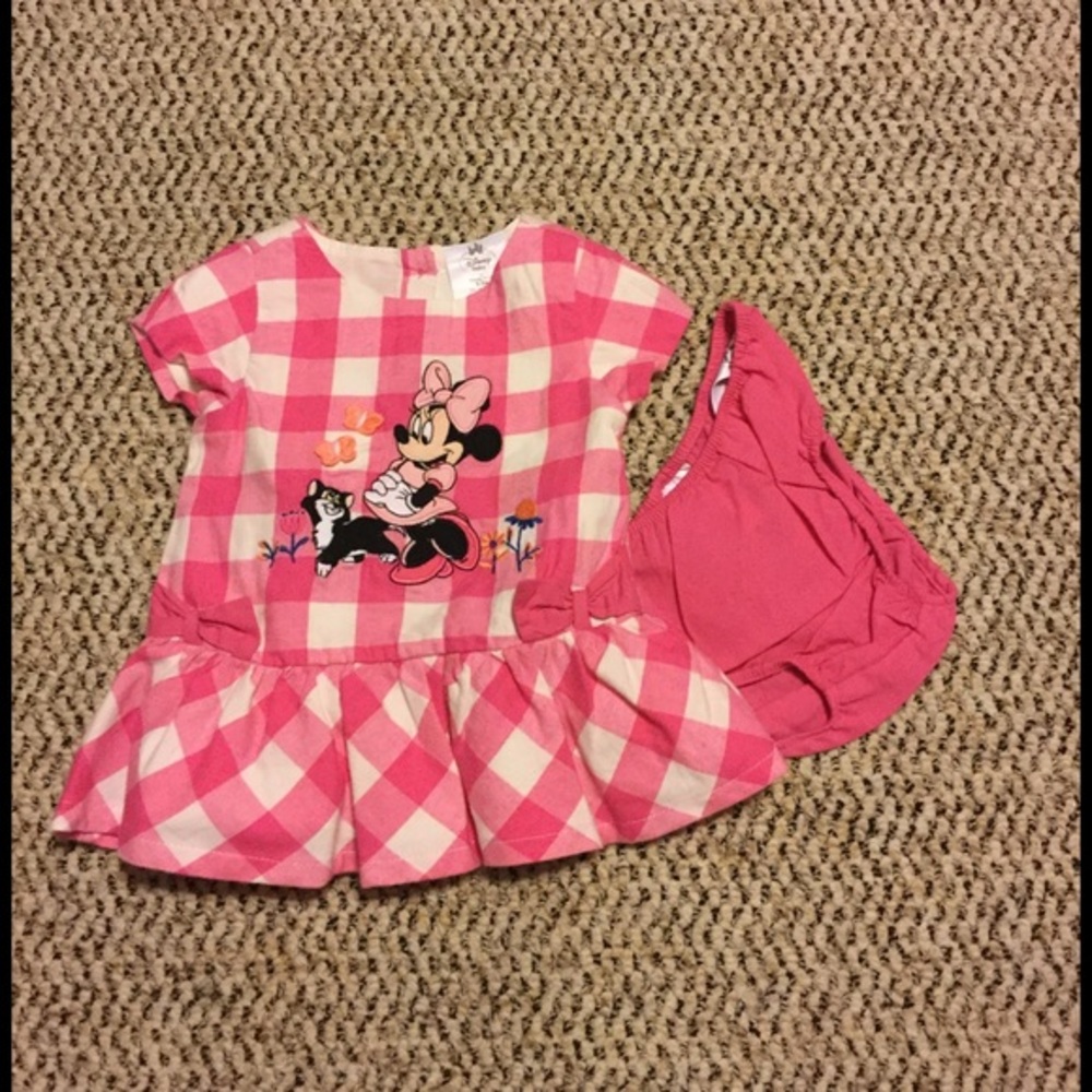 🆕dress Disney pink dress w/ diaper cover - Picture 1 of 3
